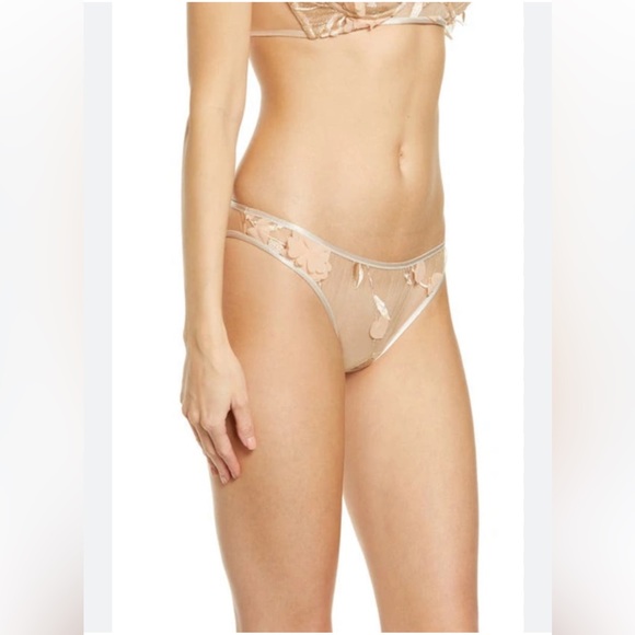 Sadie Floral Appliqué Strapless Underwire Balconette Bra & Jean Appliqué Bikini - Picture 8 of 10